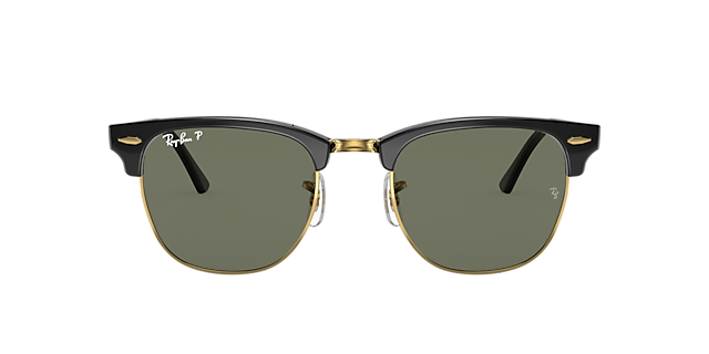 amplitude Ontvangende machine hoog Ray-Ban RB3016 Clubmaster Classic 49 Green & Black On Gold Sunglasses |  Sunglass Hut USA