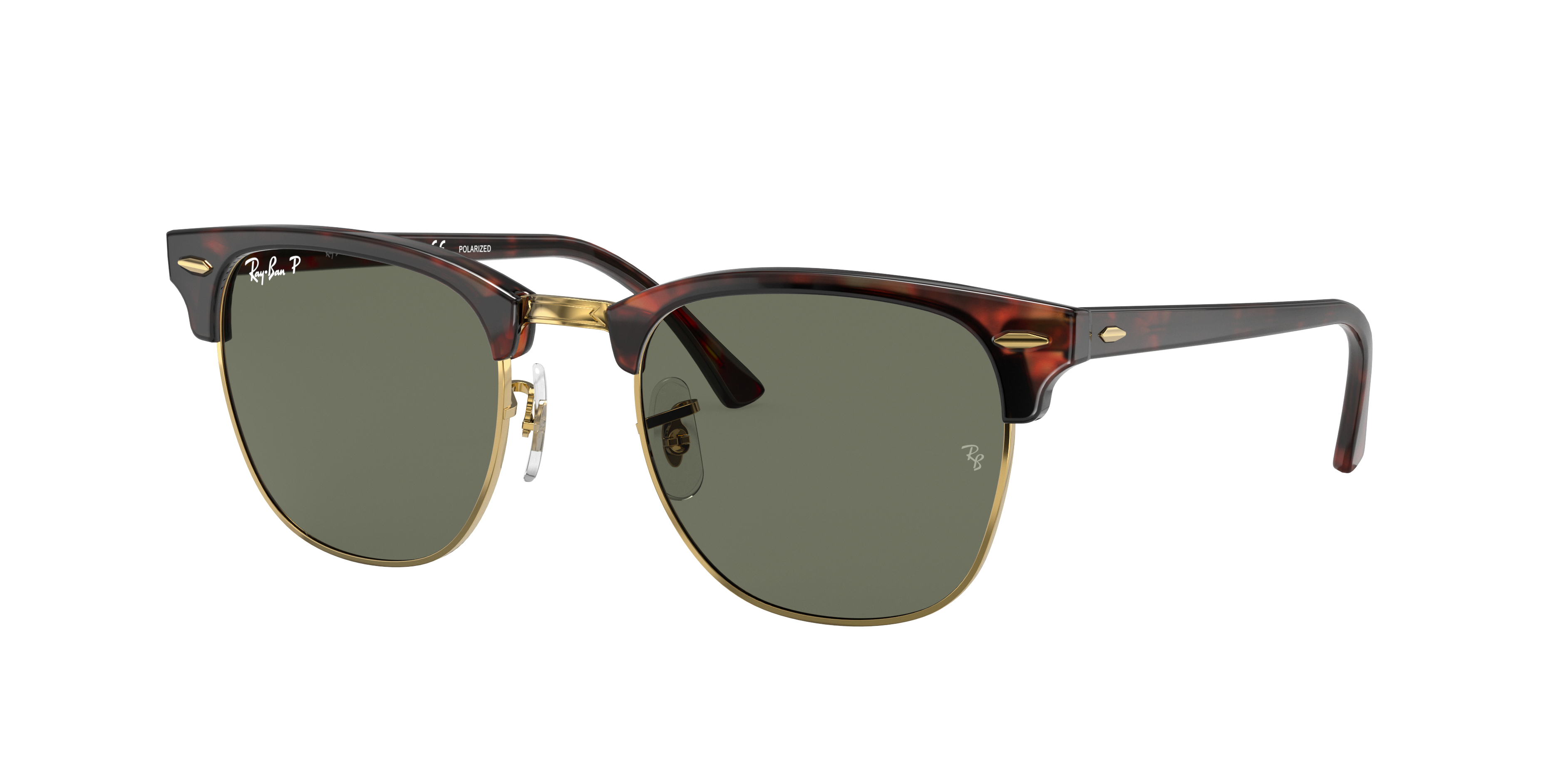 Ray-Ban RB3016 Clubmaster Classic 51 Green & Tortoise On Gold 