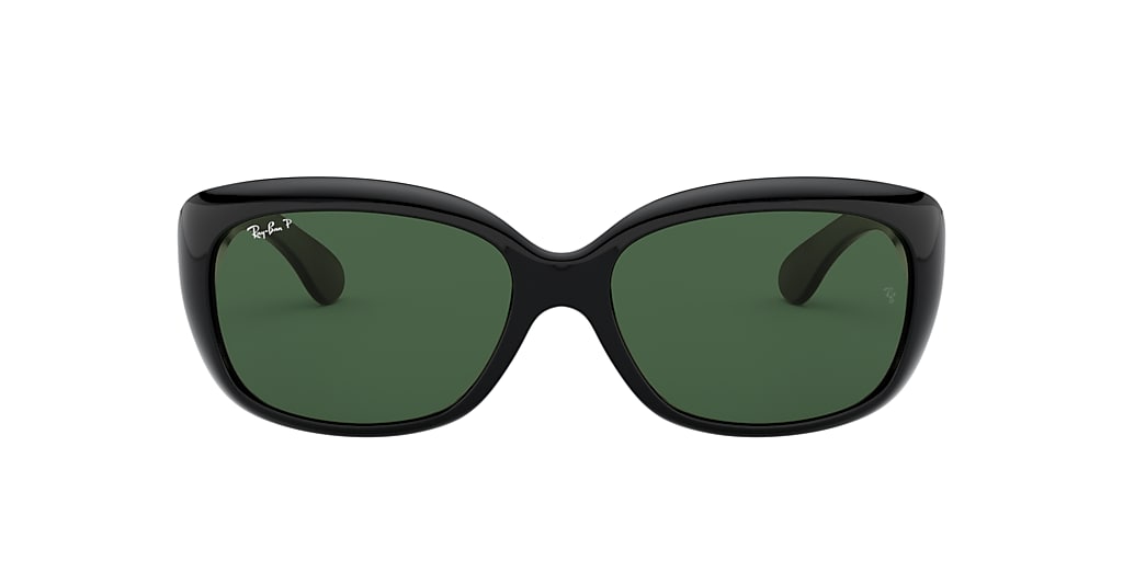 Ray-Ban RB4101 JACKIE OHH 58 Polarized Green Classic G-15 & Black ...