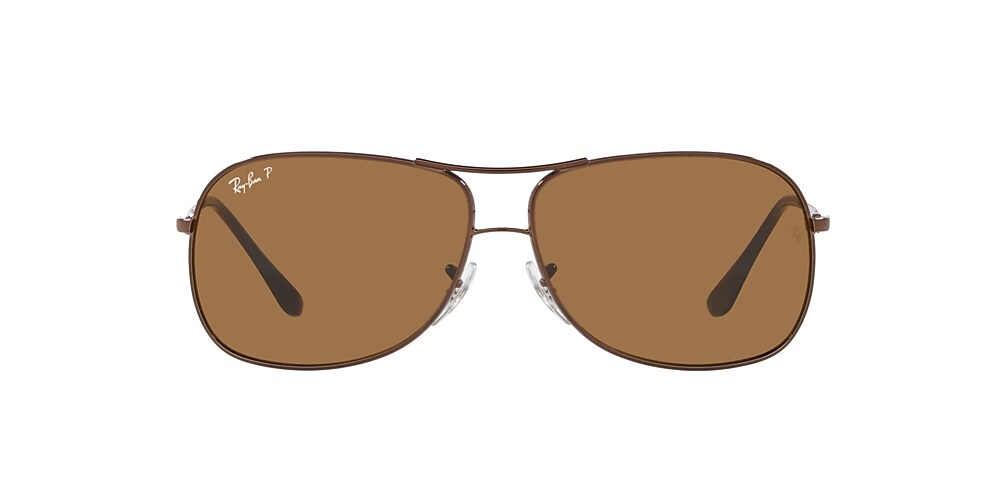 Ray-Ban RB3267 64 Dark Brown & Brown Polarized Sunglasses