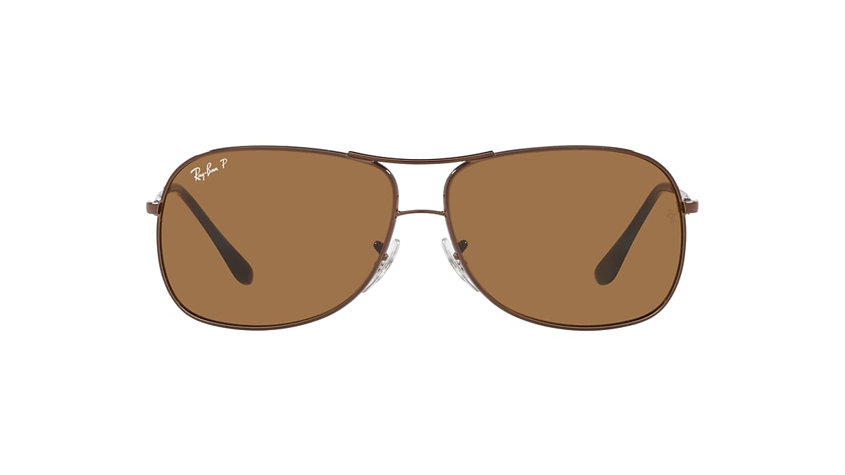 Ray-Ban RB3267 64 Dark Brown & Brown Polarized Sunglasses | Sunglass Hut USA