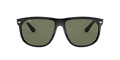 Ray-Ban RB4147 Boyfriend 60 Dark Green & Black Polarized