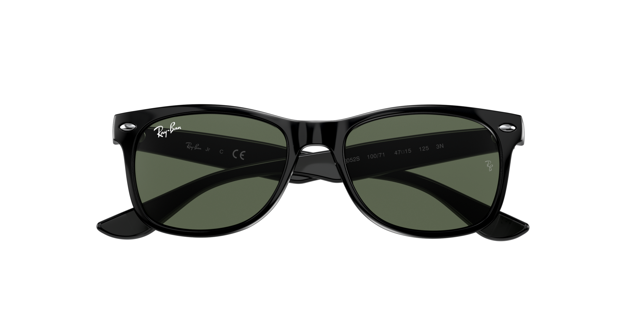 Ray-Ban RB9052S NEW WAYFARER JUNIOR 47 Dark Green \u0026 Black Sunglasses |  Sunglass Hut Australia