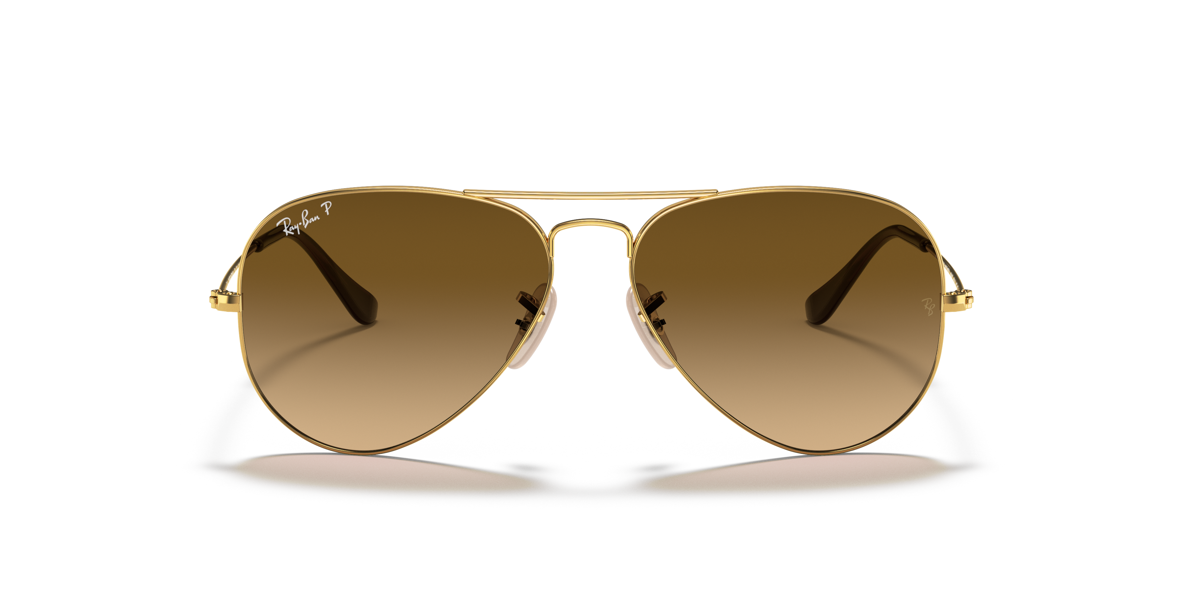 ray ban aviator gold gradient brown