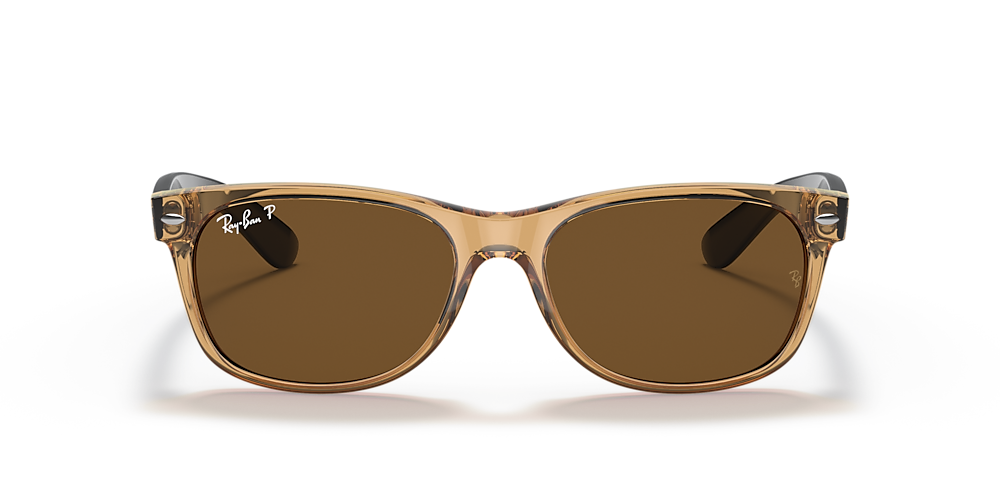 RB2132 New Wayfarer Bicolor Polarized Brown Classic B-15 & Honey Sunglasses | Sunglass Hut USA