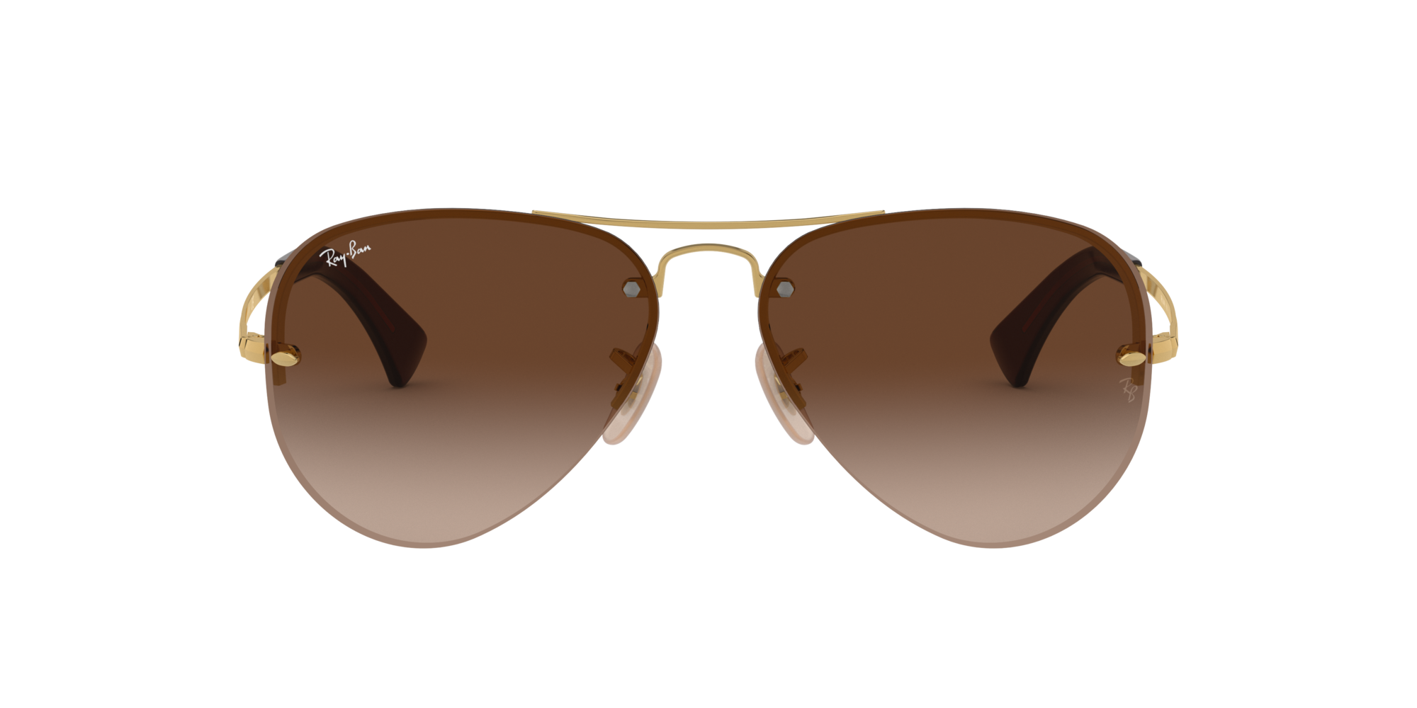 Ray-Ban RB3449 59 Brown Gradient \u0026 Gold 