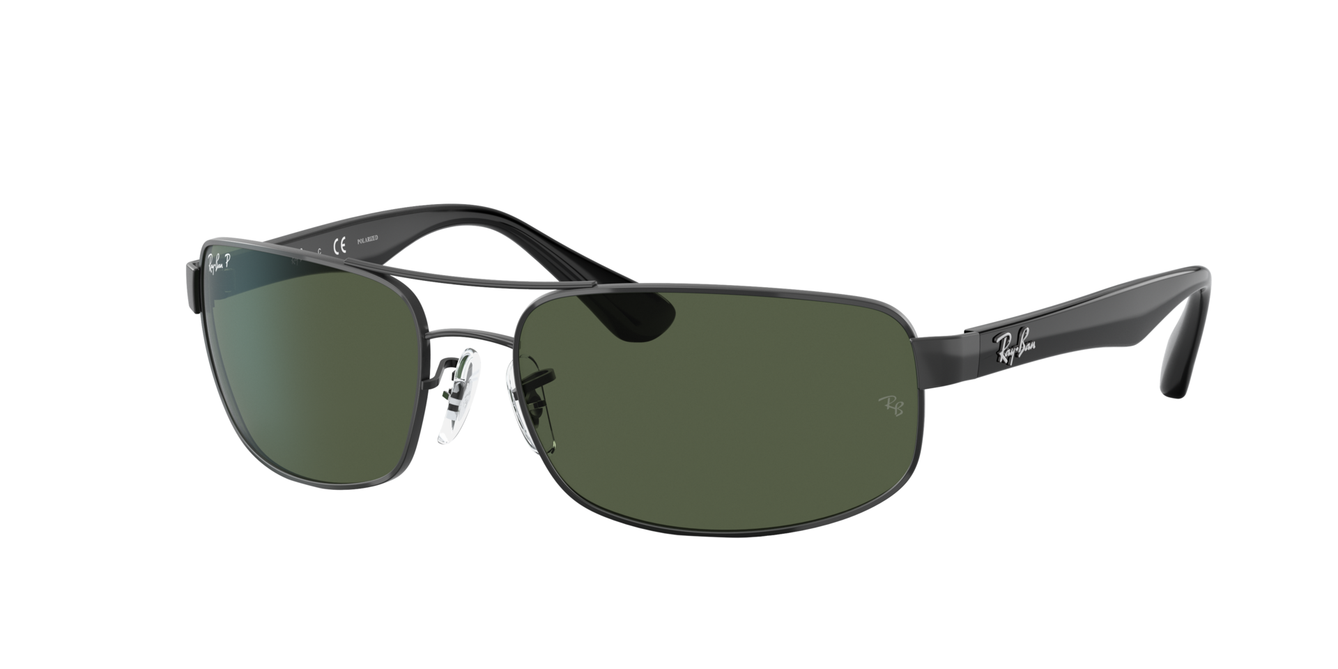Ray-Ban RB3445 64 Polarized Green Classic G-15 \u0026 Black Polarised Sunglasses  | Sunglass Hut Australia