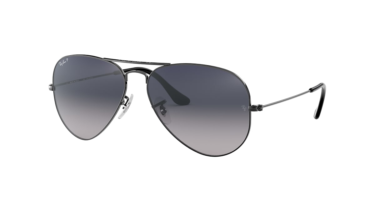 Blue gradient gray store polarized ray ban