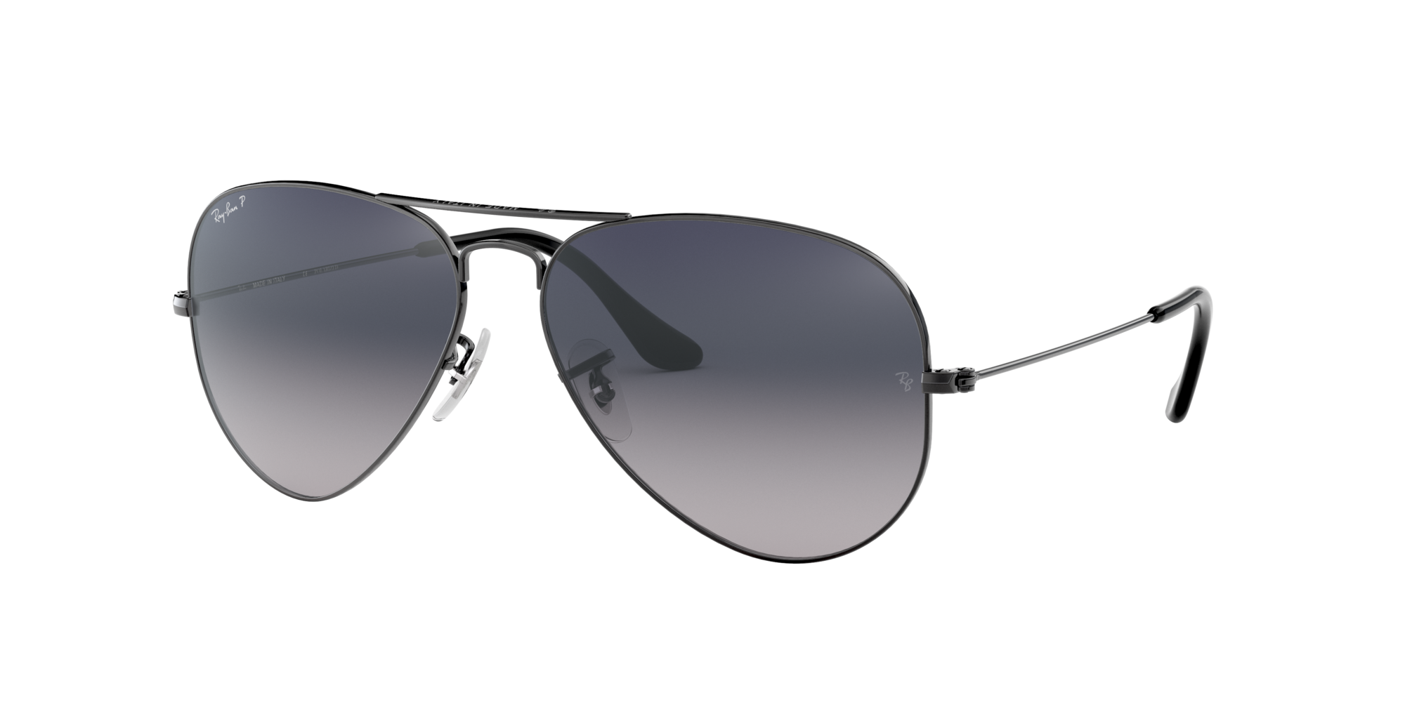 ray ban gunmetal polarized sunglasses