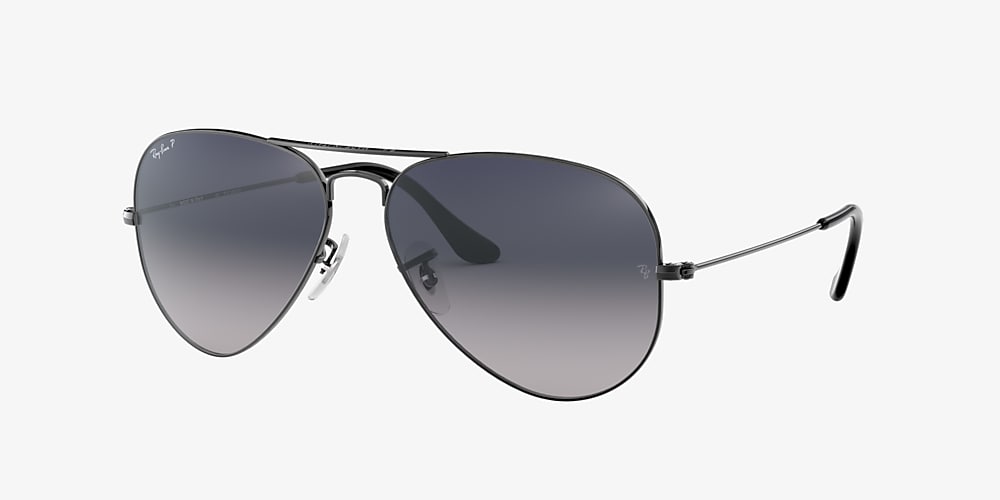 Ray Ban Rb3025 Aviator Gradient 55 Polarized Blue Grey Gradient Und Gunmetal Sonnenbrillen Sunglass Hut Deutschland