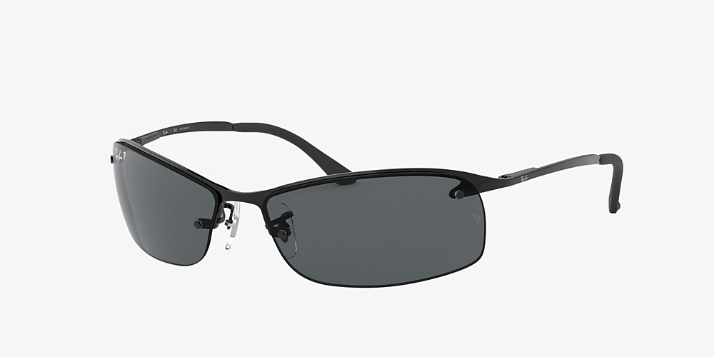 Ray-Ban RB3183 63 Dark Grey u0026 Black Polarized Sunglasses | Sunglass Hut USA