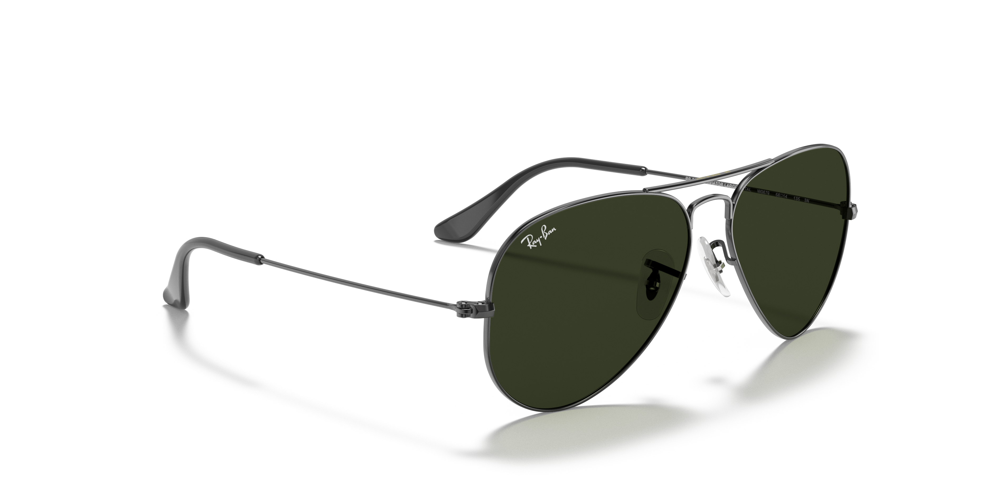 ray ban gunmetal aviators