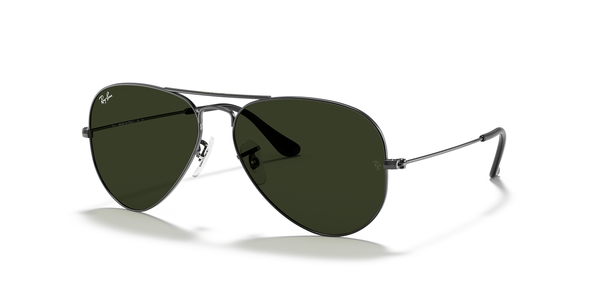 Ray-Ban RB3025 Aviator Classic 58 Green & Gunmetal Sunglasses ...