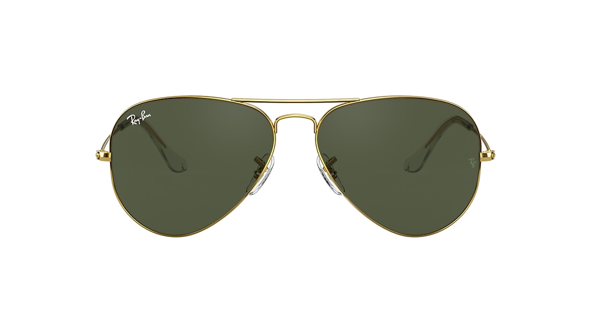 Bitterheid Lichaam het is mooi Ray-Ban RB3025 Aviator Classic 58 Green & Gold Sunglasses | Sunglass Hut USA