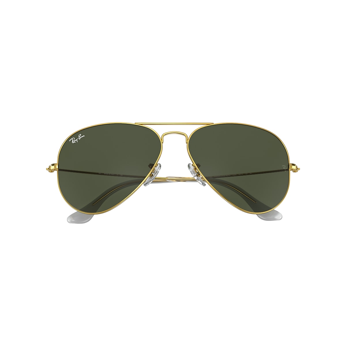 Hoe Kauwgom Geven Ray-Ban RB3025 Aviator Classic 58 Green & Gold Sunglasses | Sunglass Hut USA