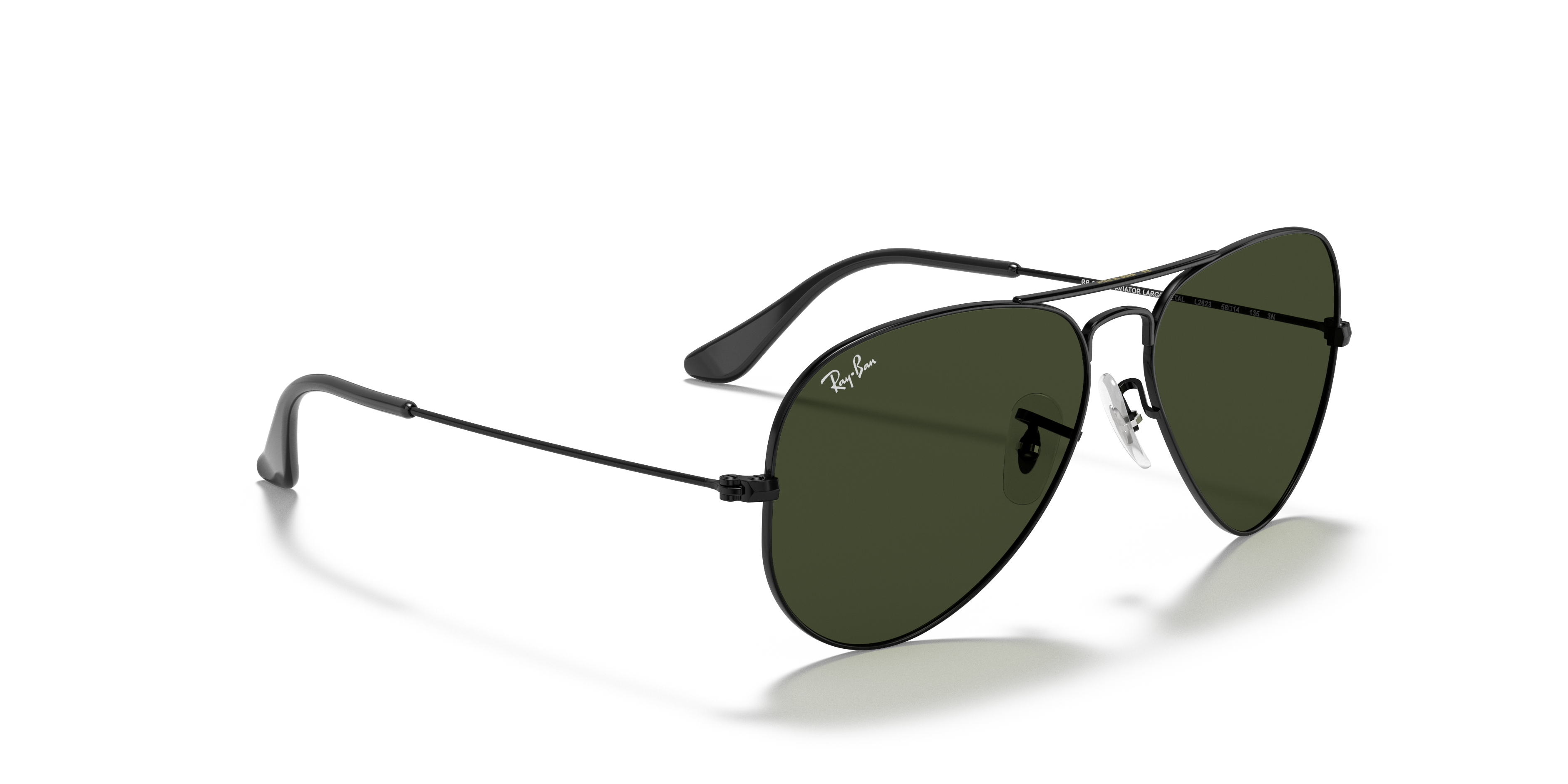 ray ban black aviators black lens