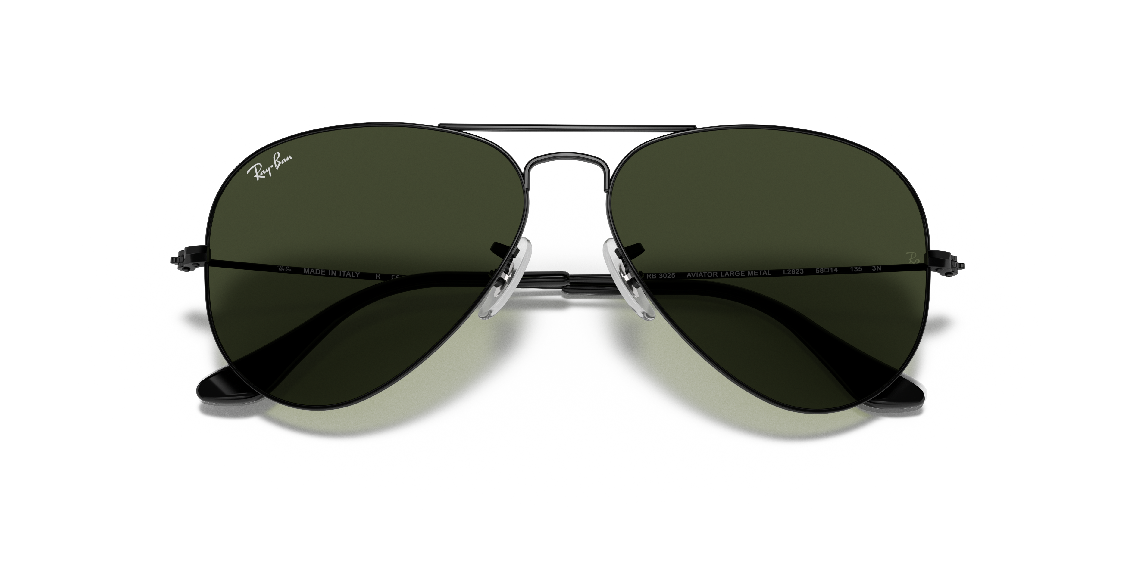 Black Pilot Style Sunglasses 