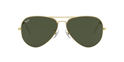 Ray-Ban RB3026 Aviator Large Metal II 62 Green & Gold Sunglasses