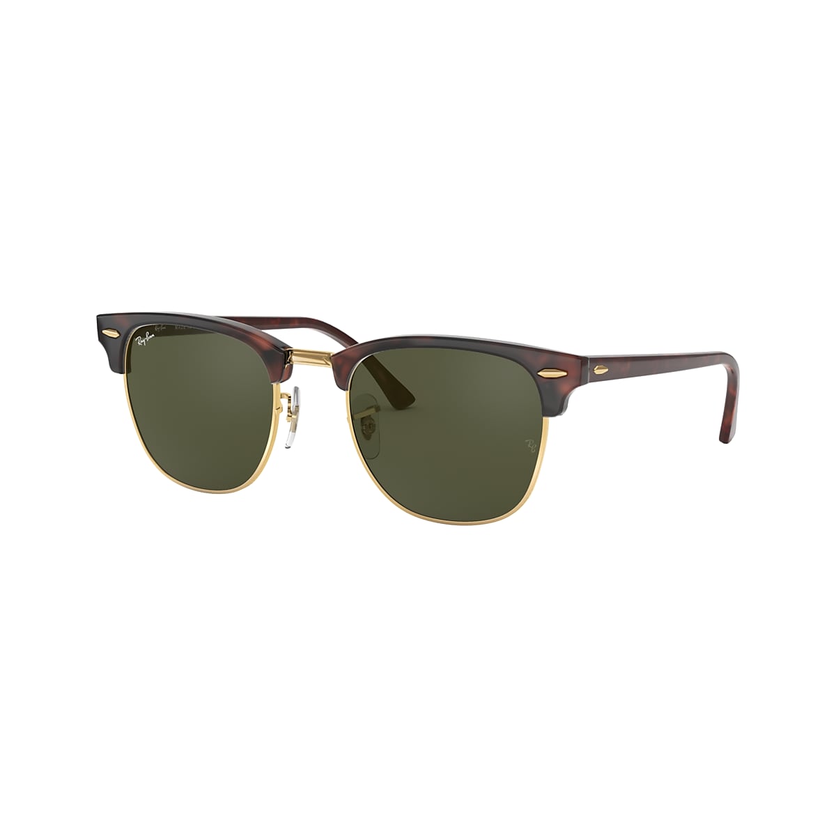 Ray Ban Rb3016 Clubmaster Classic 49 Green Tortoise On Gold Sunglasses Sunglass Hut Usa