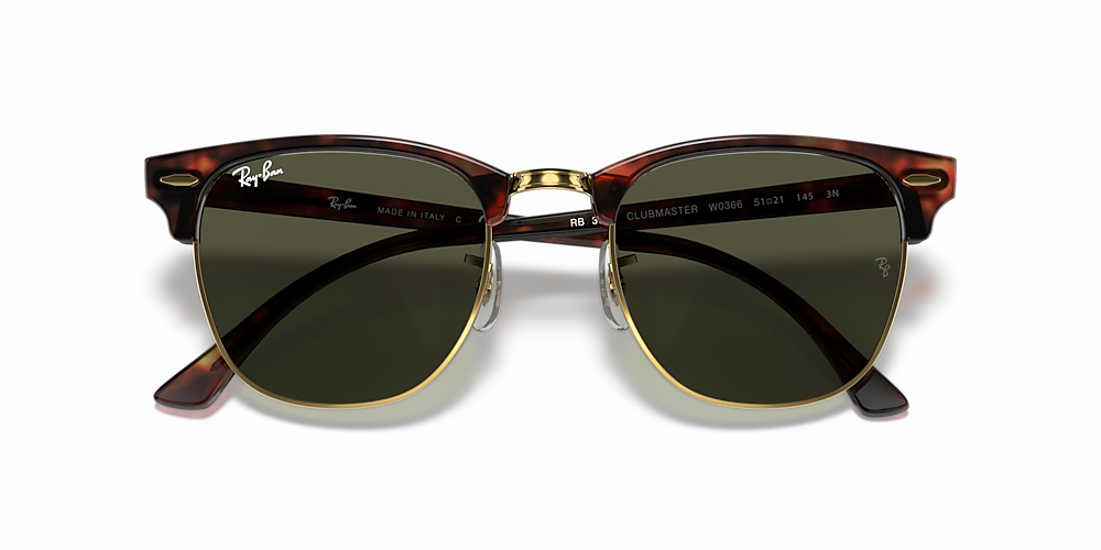Ray Ban Rb3016 Clubmaster Classic 49 Green Classic G 15 Tortoise Sunglasses Sunglass Hut Usa