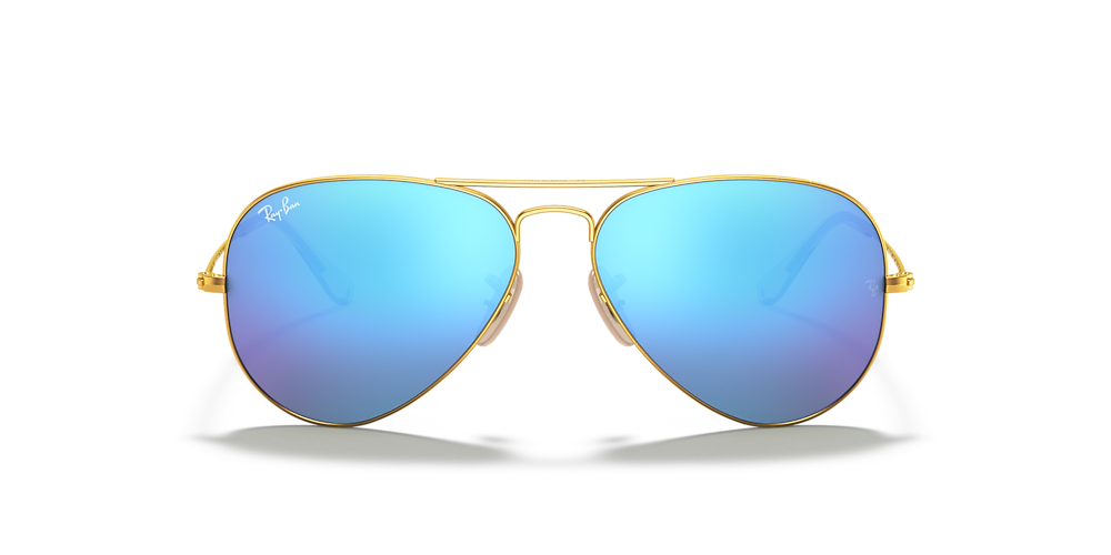 Ray Ban Rb3025 Aviator Flash Lenses 58 Blue Flash And Gold