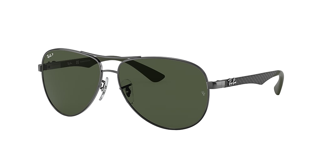 Ray Ban Rb13 61 Polarized Green Classic G 15 Gunmetal Polarized Sunglasses Sunglass Hut Usa