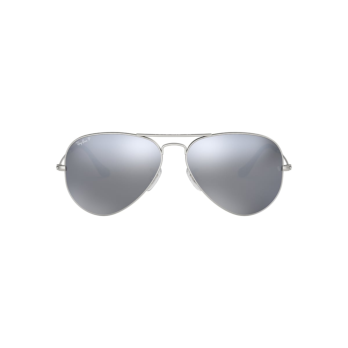 RB3025 Aviator Mirror 58 Grey & Silver Polarized Sunglasses | Sunglass Hut Canada