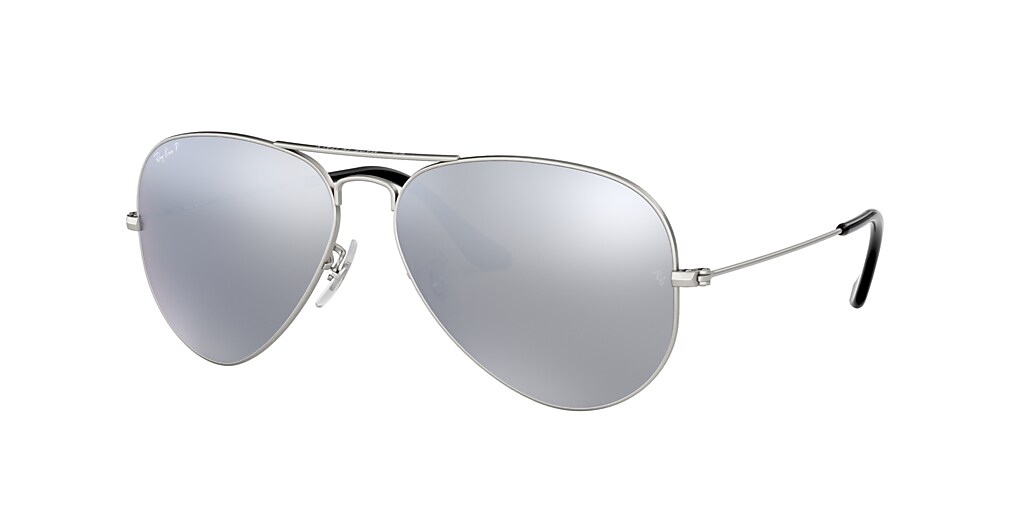 ray ban grey silver mirror