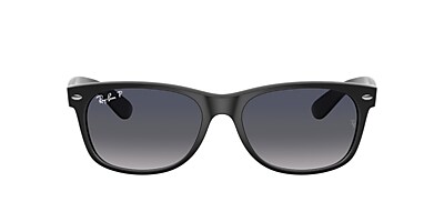 Ray-Ban RB2132F New Wayfarer Matte 55 Blue/Grey & Black Polarized