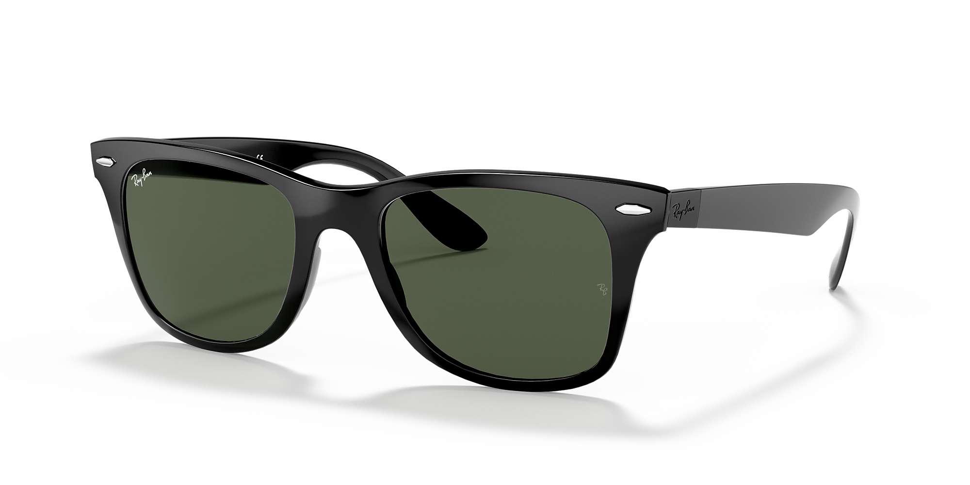 Ray-Ban RB4195 Wayfarer Liteforce 52 Green Classic & Black Sunglasses ...
