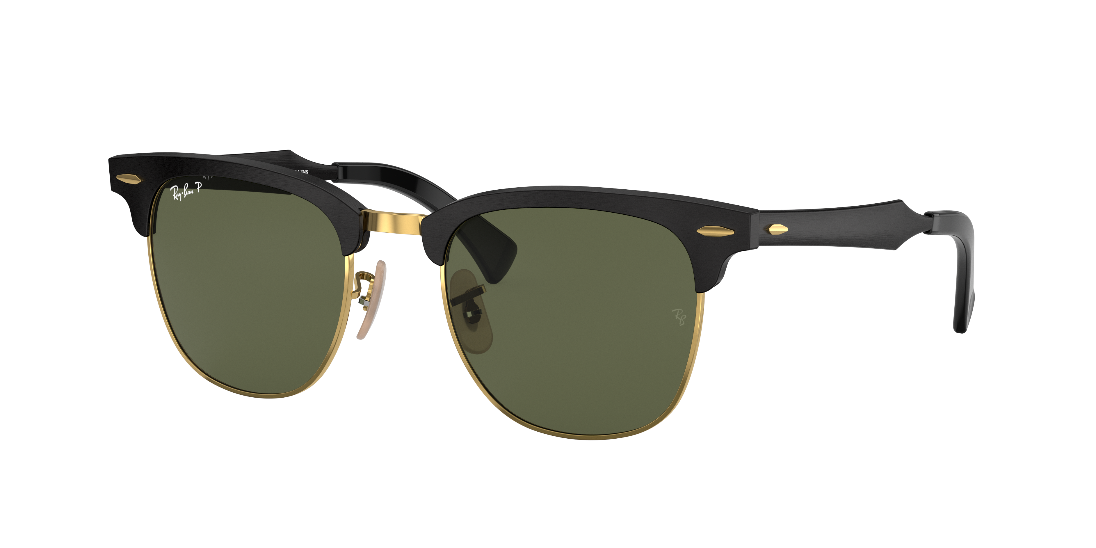 Ray-Ban RB3507 Clubmaster Aluminum 51 Green & Black On Gold