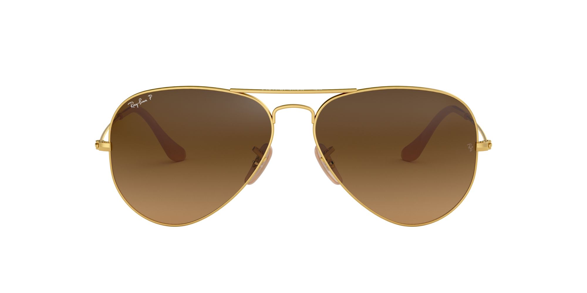 ray ban aviator gold brown gradient polarized