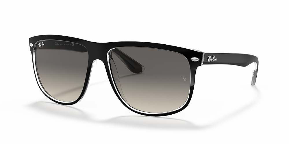 Ray-Ban RB4147 Boyfriend 60 Grey Gradient & Black On Transparent Sunglasses  | Sunglass Hut Australia