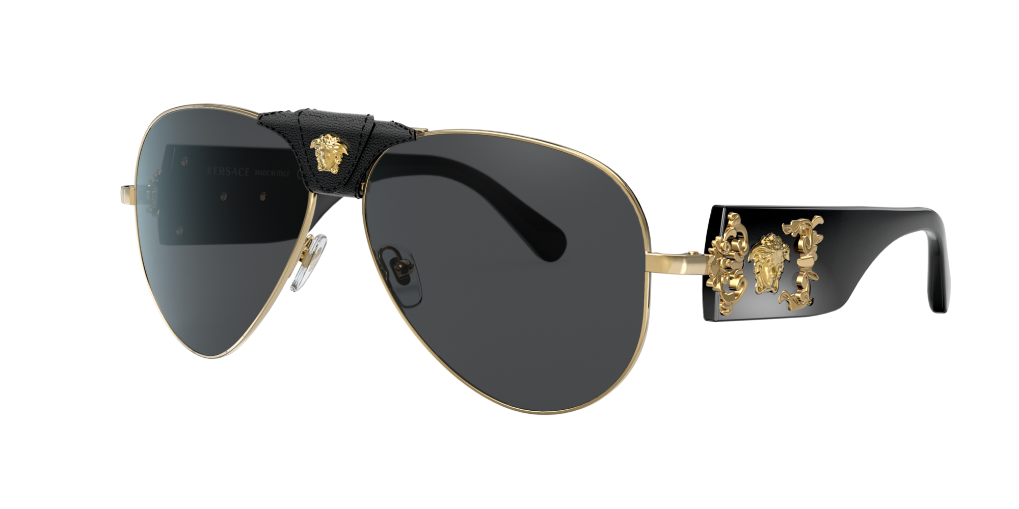 gold and black versace sunglasses