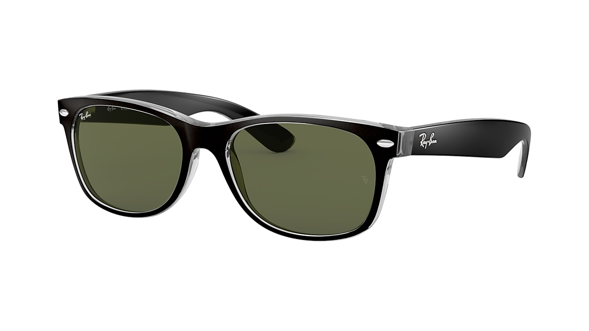 Ray-Ban RB2132 New Wayfarer Color Mix 55 Green & Black On