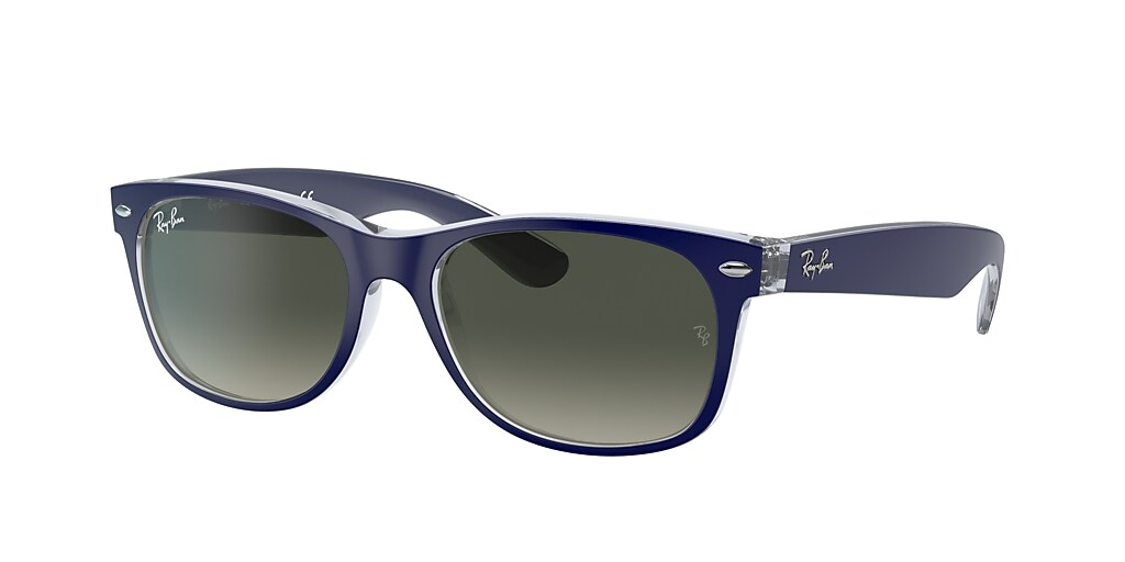 Ray-Ban RB2132 New Wayfarer Color Mix 55 Grey & Blue Sunglasses ...