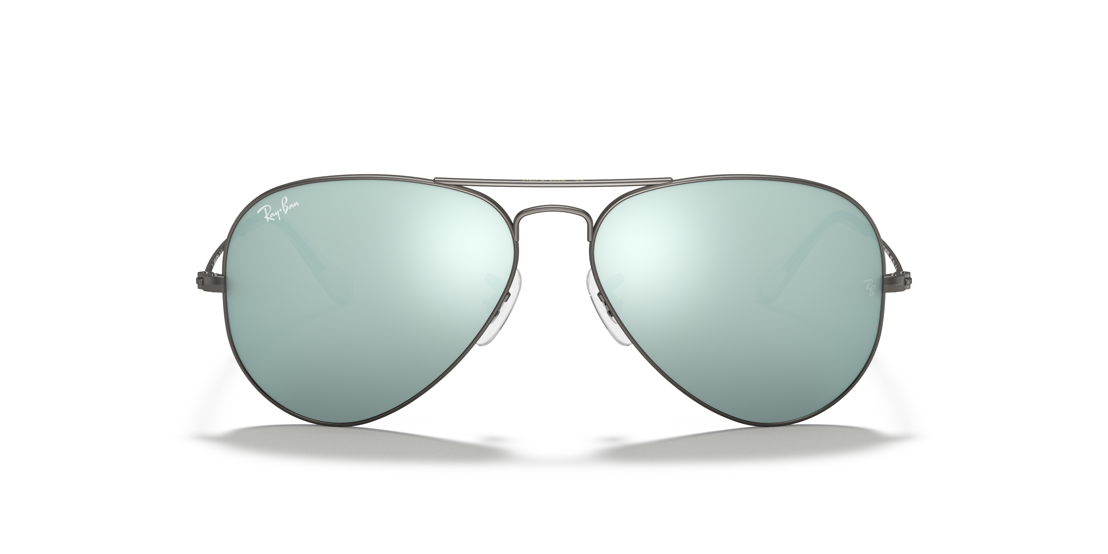 ray ban aviator gunmetal silver flash