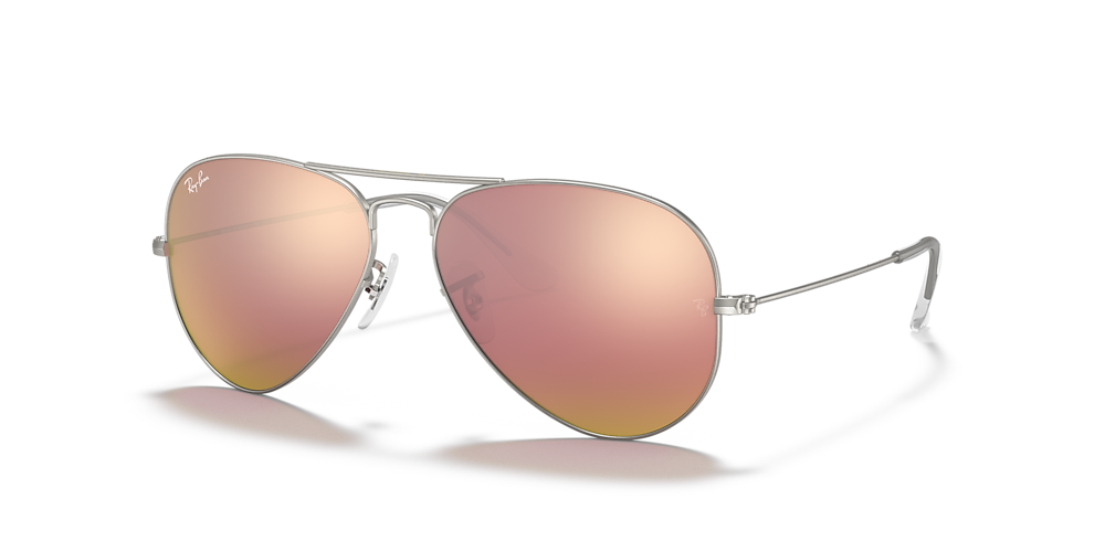 Ray-Ban RB3025 Aviator Flash Lenses 58 Copper Flash & Silver Sunglasses