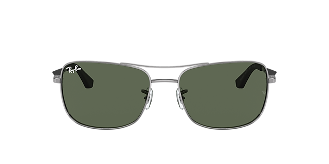 Ray-Ban RB3515 61 Silver & Gunmetal Polarized Sunglasses