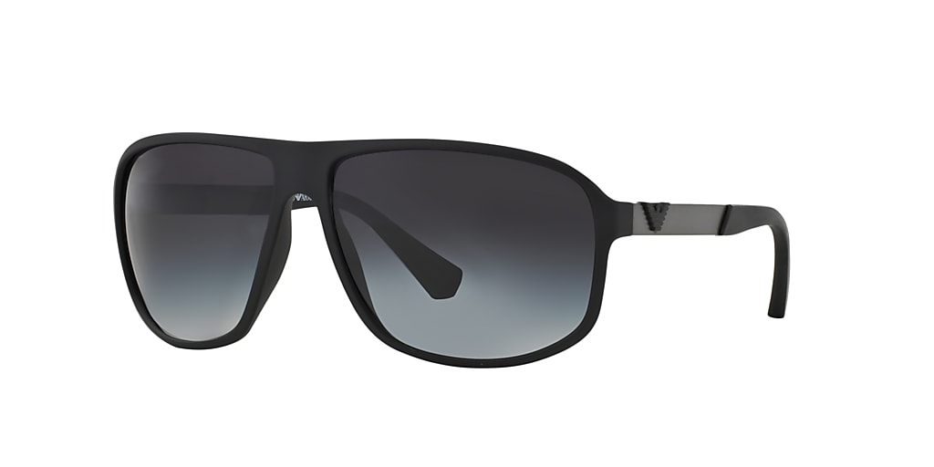 Emporio Armani EA4029 64 Gradient Grey & Rubber Black Sunglasses ...