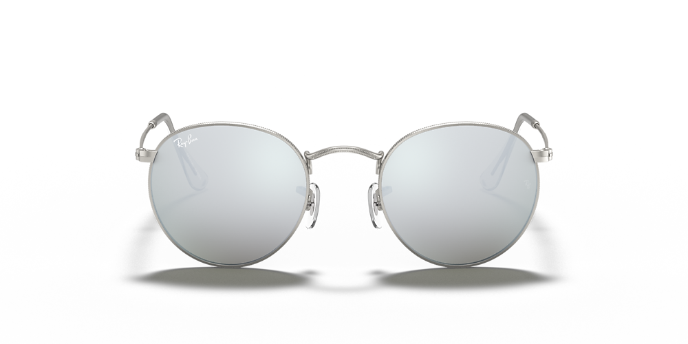 Ray-Ban Round Flash Lenses Silver Flash & Silver Sunglasses | Sunglass Hut USA