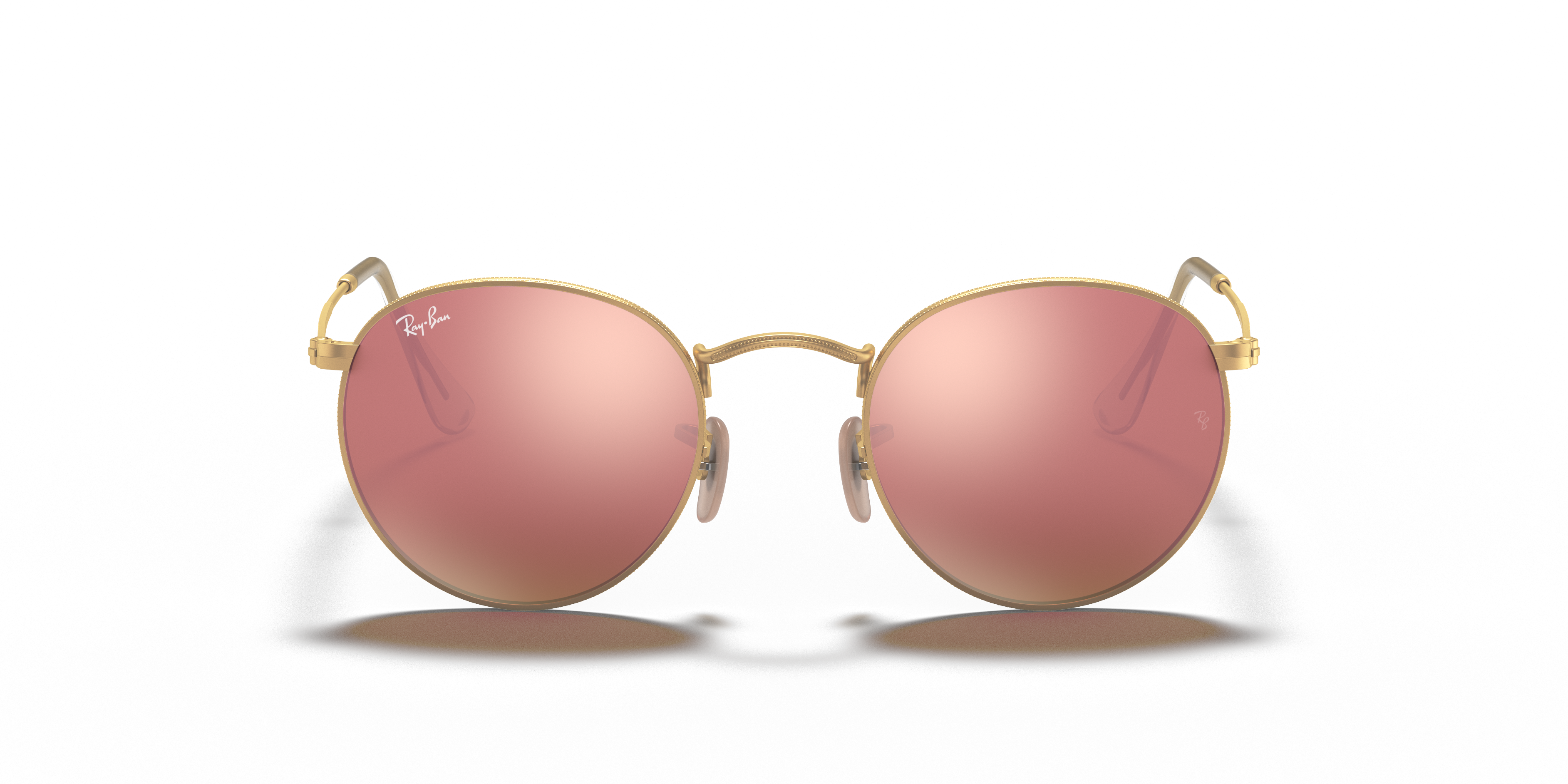 ray ban round metal pink