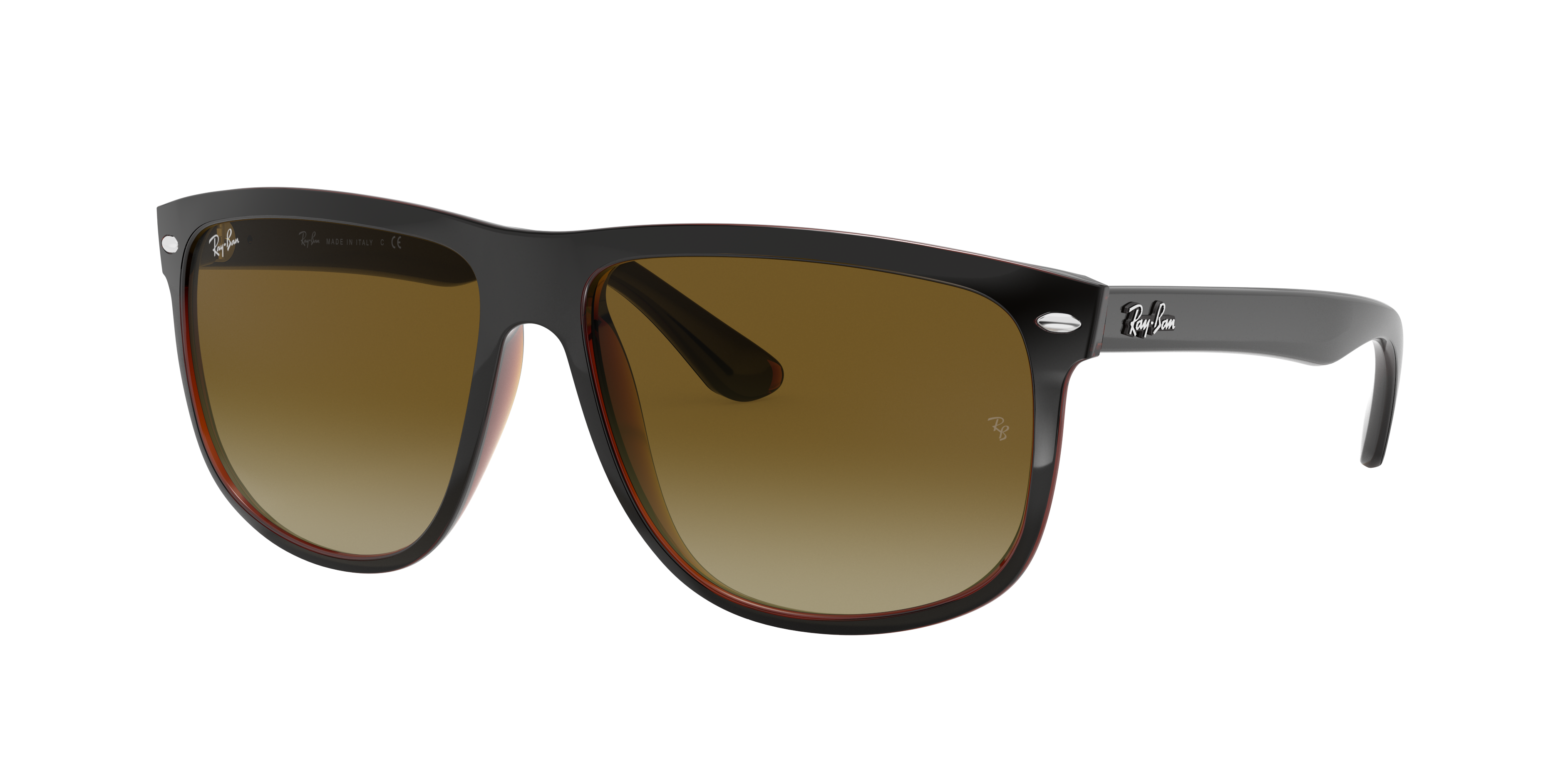 RAY-BAN RB4147 Boyfriend Black On Brown - Men Sunglasses, Brown Gradient  Lens
