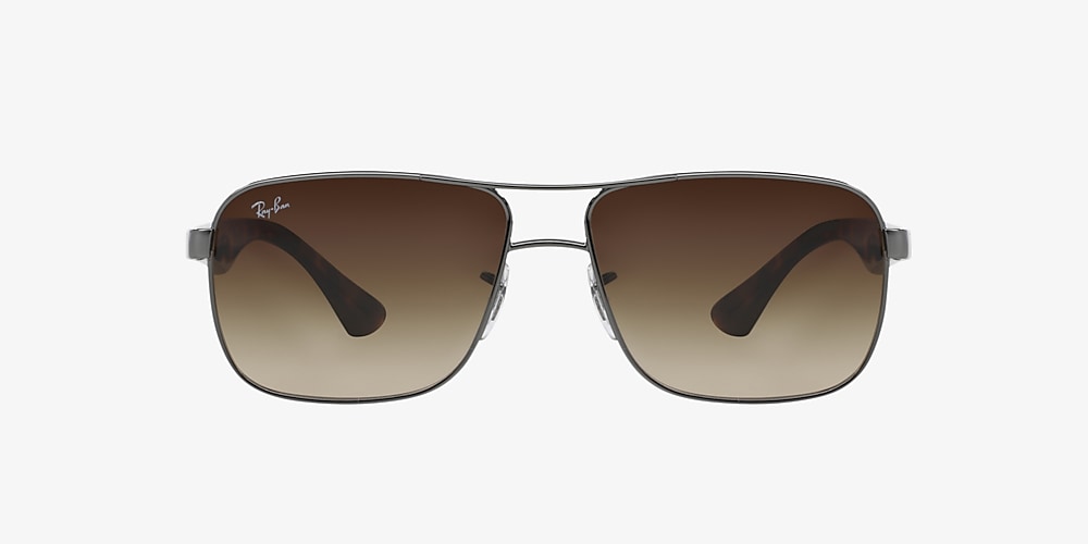 Ray-Ban RB3516 59 Brown Gradient Dark Brown u0026 Gunmetal Sunglasses |  Sunglass Hut USA