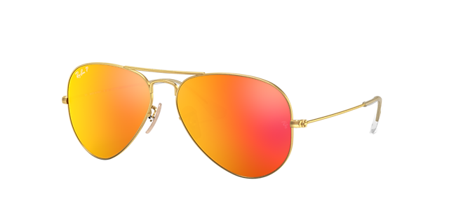 leeuwerik Remmen Slordig Ray-Ban RB3025 Aviator Flash Lenses 58 Orange Flash & Gold Sunglasses |  Sunglass Hut Australia