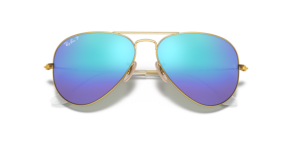 Arashigaoka Opponent Munching Ray-Ban RB3025 Aviator Flash Lenses 58 Polarized Blue & Gold Polarized  Sunglasses | Sunglass Hut USA