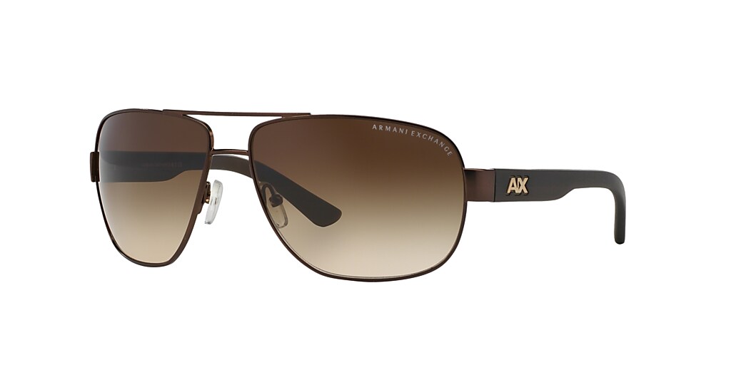 Armani Exchange AX2012S 62 Gradient Brown & Matte Brown Sunglasses ...