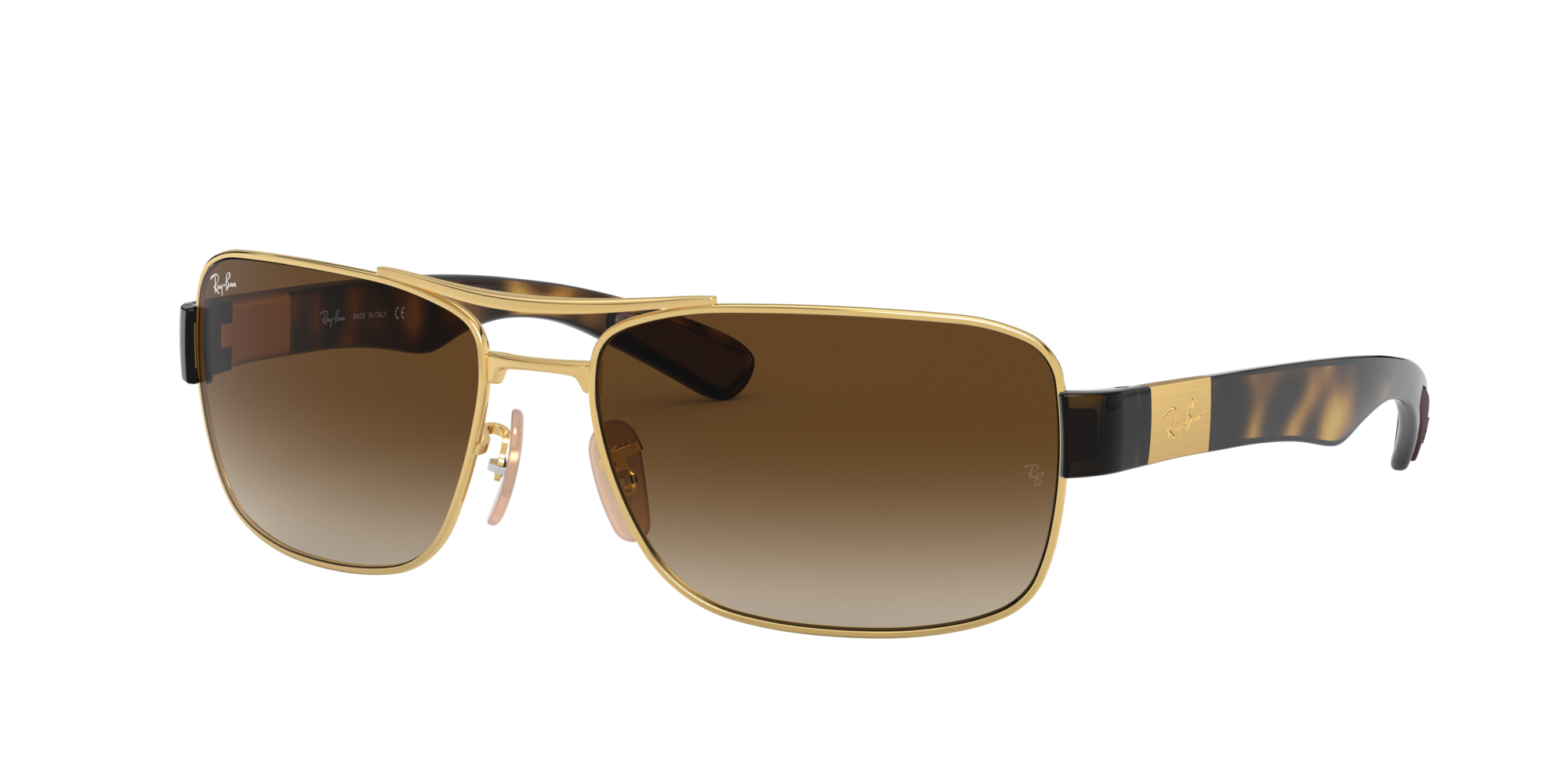 Ray-Ban RB3522 61 Brown Gradient \u0026 Gold 