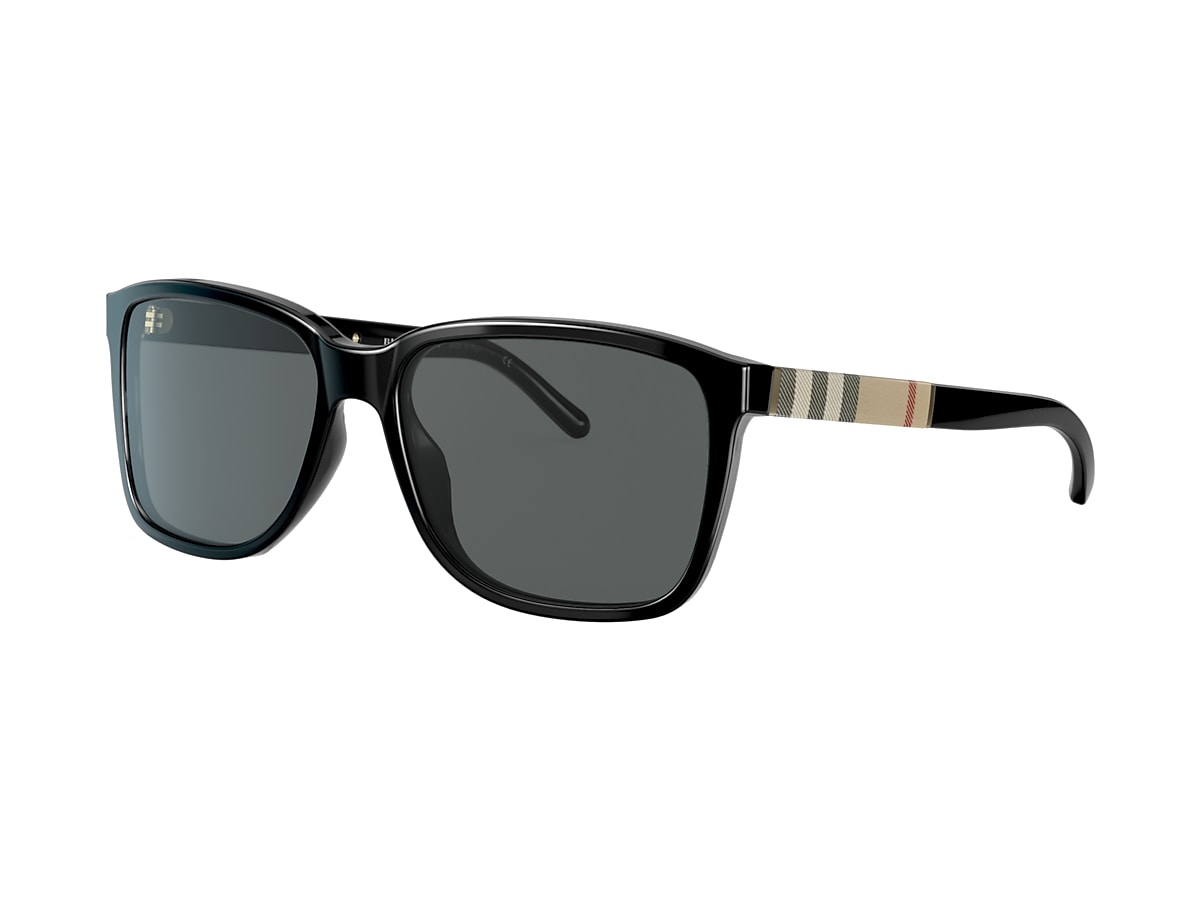 BURBERRY BE4181 Black - Man Luxury Sunglasses, Grey Lens