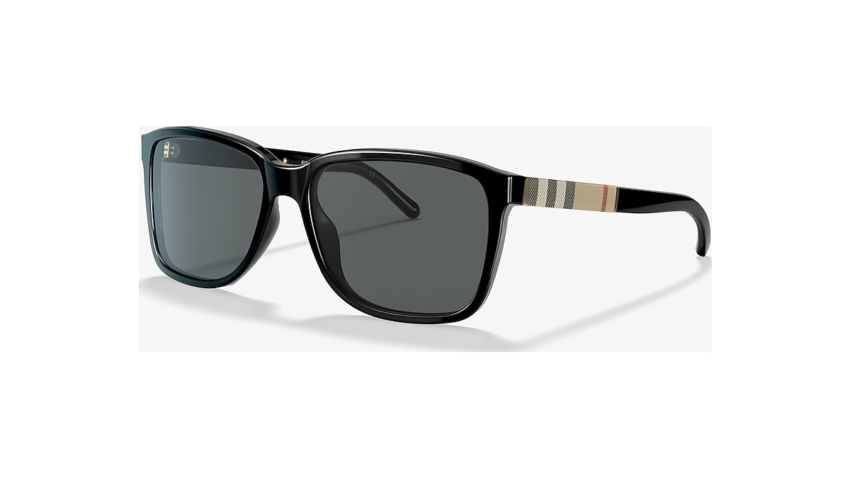 Burberry BE4181 58 Grey & Black Sunglasses | Sunglass Hut United Kingdom